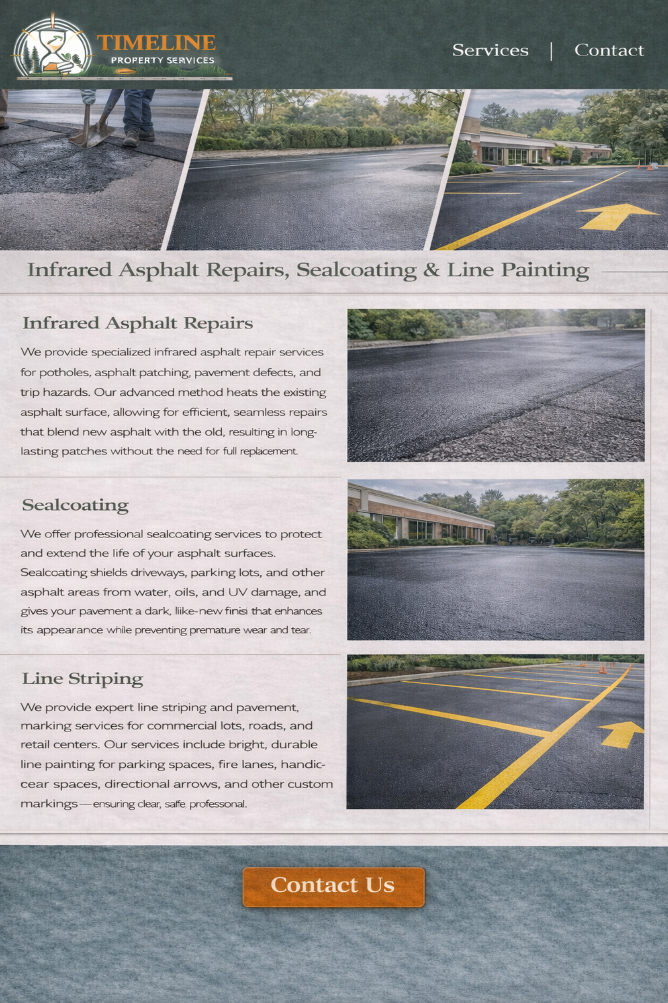 Infrared Asphalt Repairs - Timeline Property Services