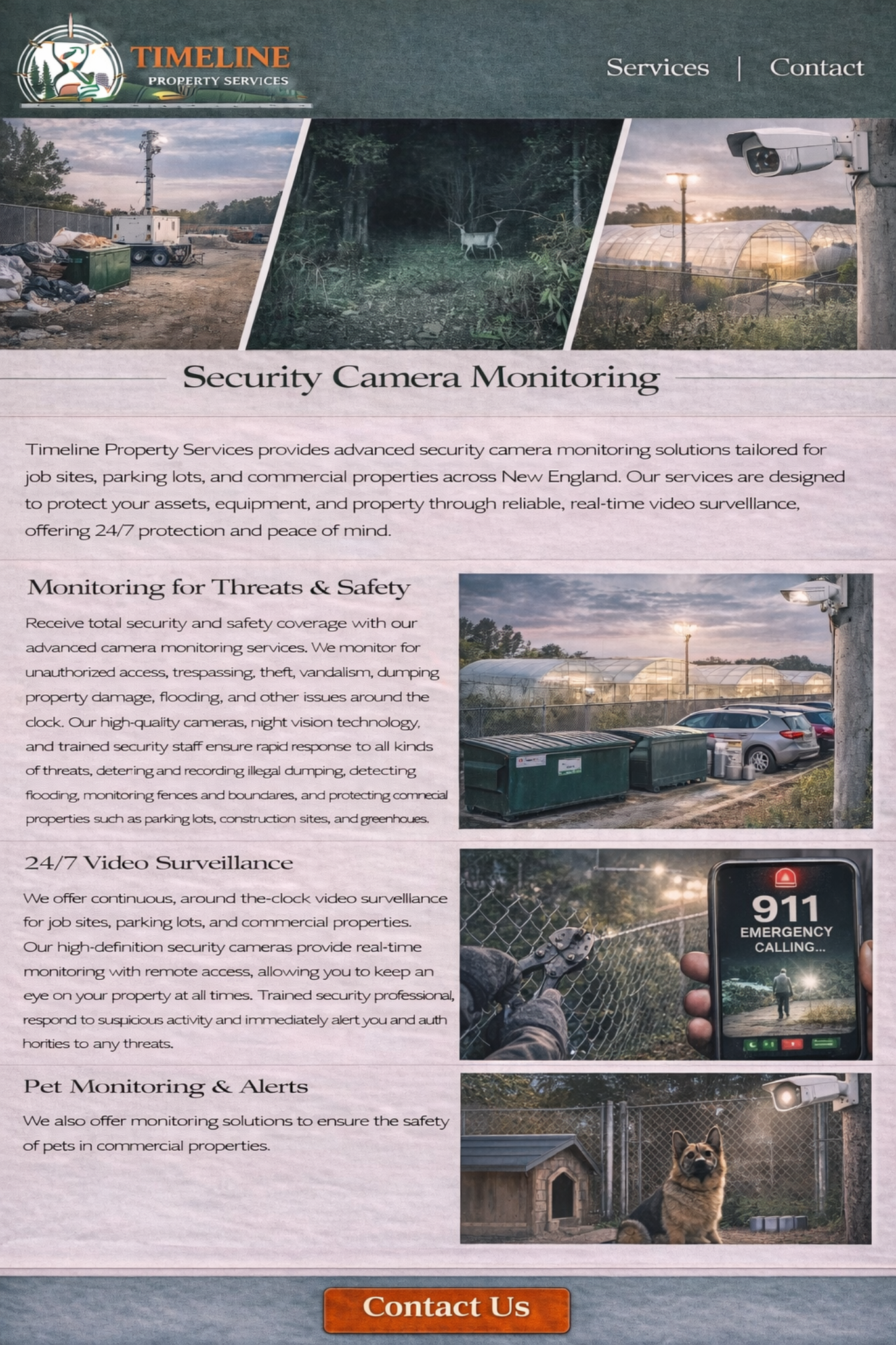 Security Camera Monitoring - Timeline Property Services