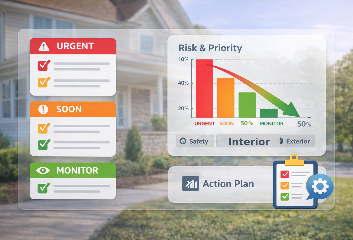 Example report with photos and recommendations